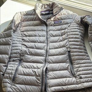 Patagonia Gray Puffer Jacket Lightweight Insulated